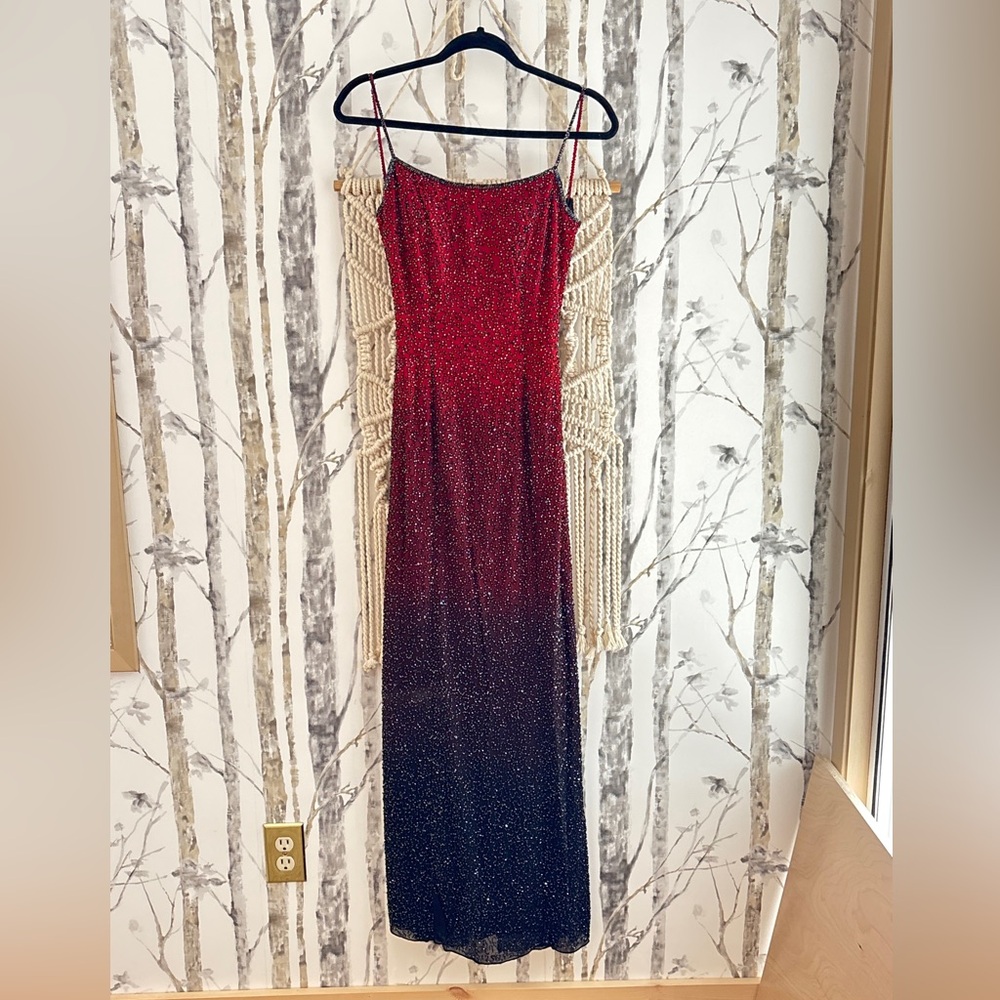Glamorous Red and Black Ombre Maxi Dress